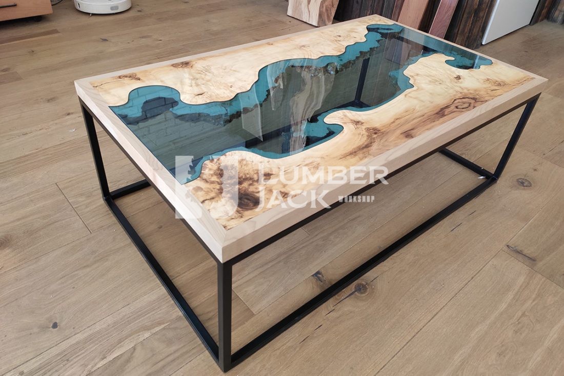 Журнальный столик-река | Lumber Jack СПб