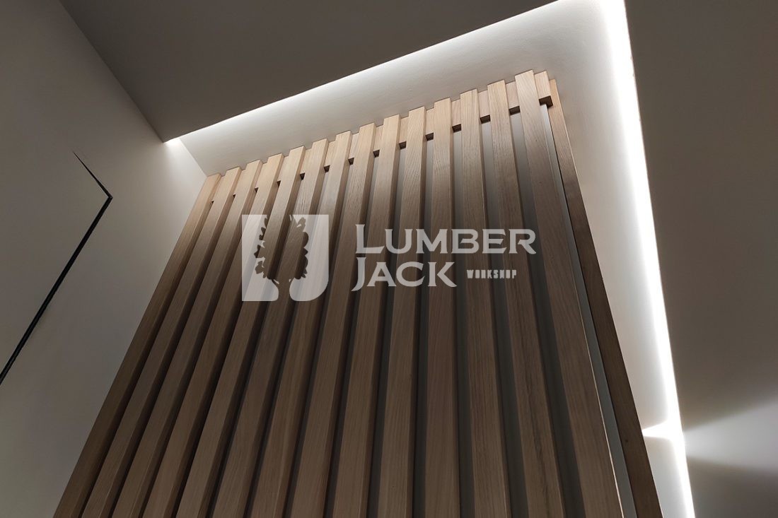 Реечная стена с подсветкой | Купить в СПб | Lumber-jack