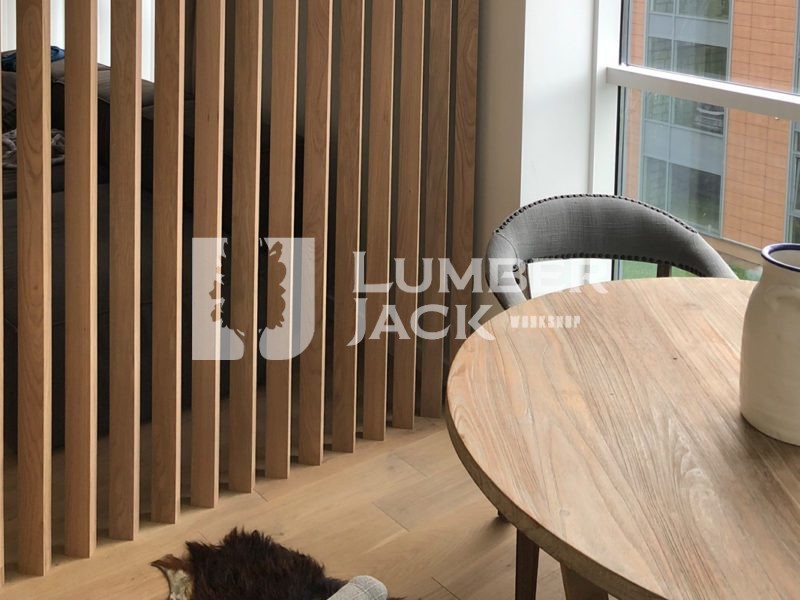 Реечная перегородка гостиная | Lumber Jack