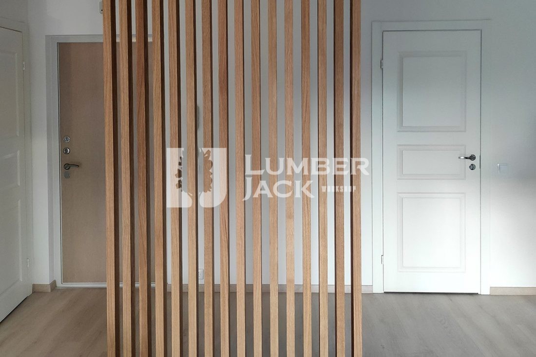 Реечная перегородка кухня | Lumber Jack