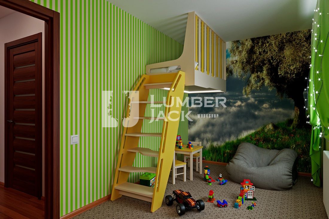 Детская кровать-чердак | Мебель на заказ в СПб Lumber Jack